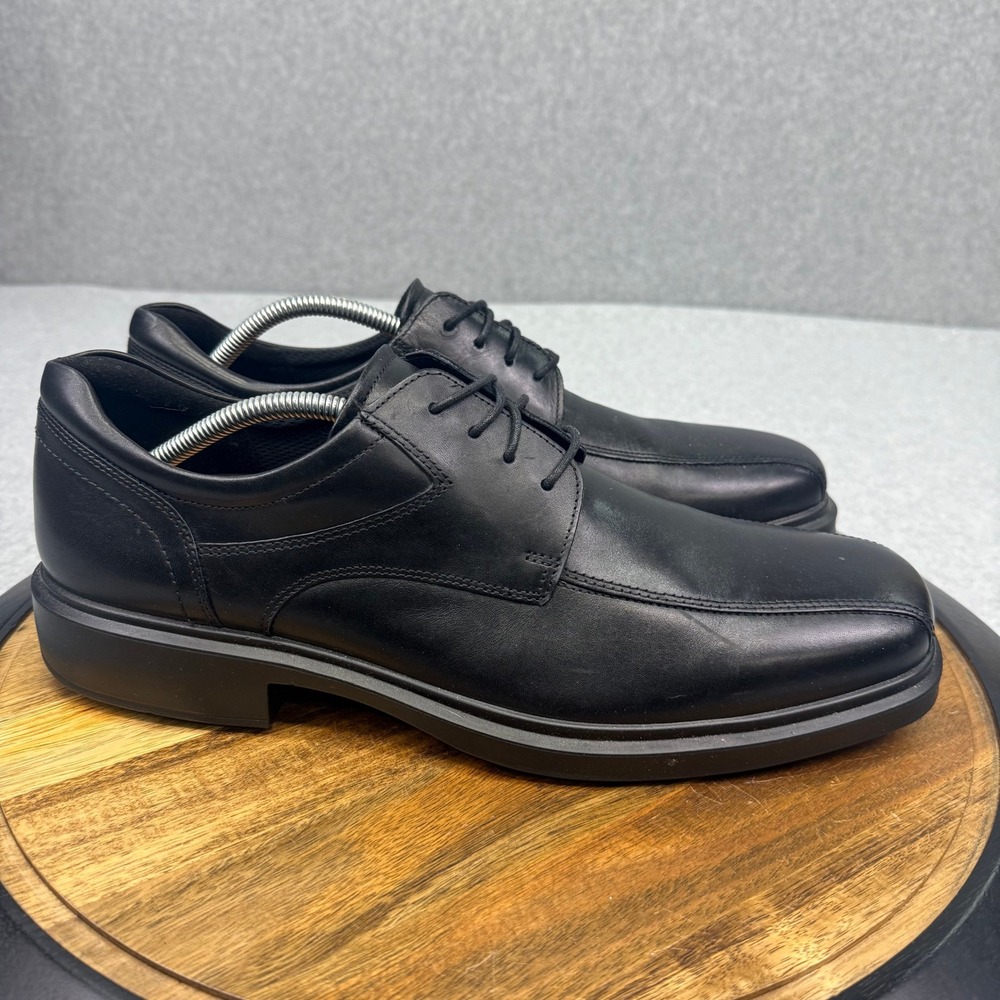 ECCO Helsinki 2 Mens Black Leather Bicycle Toe Oxford Dress Shoes US 13 EU 47